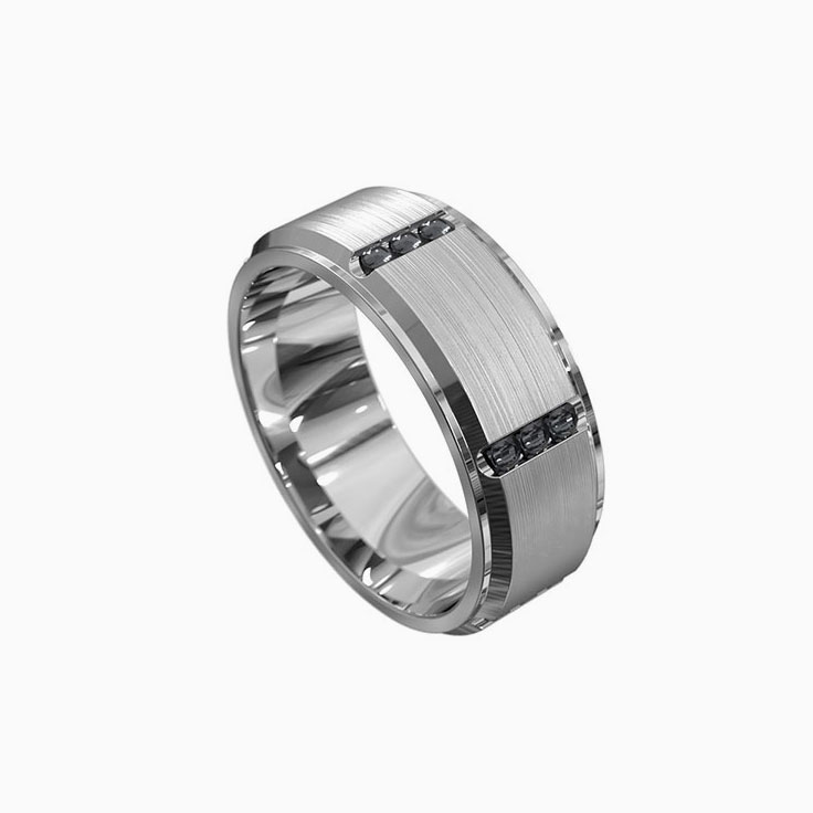 Black Diamond Mens ring 7018