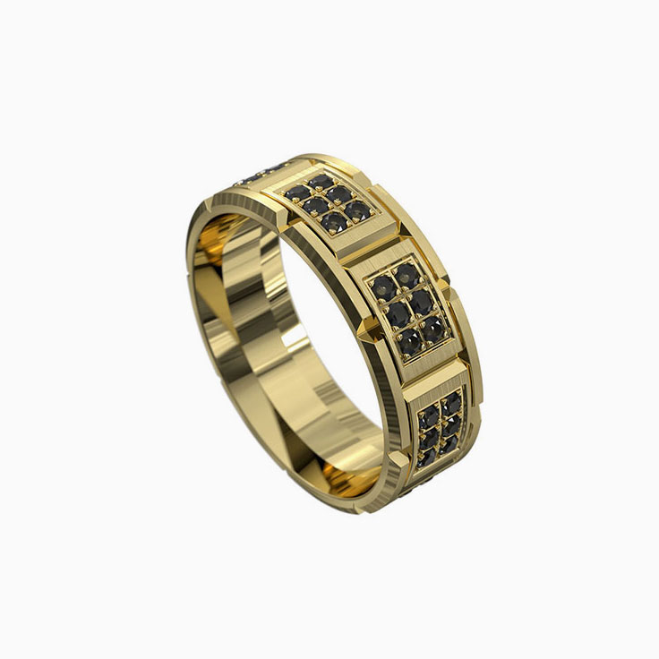 Black diamond mens ring 8000
