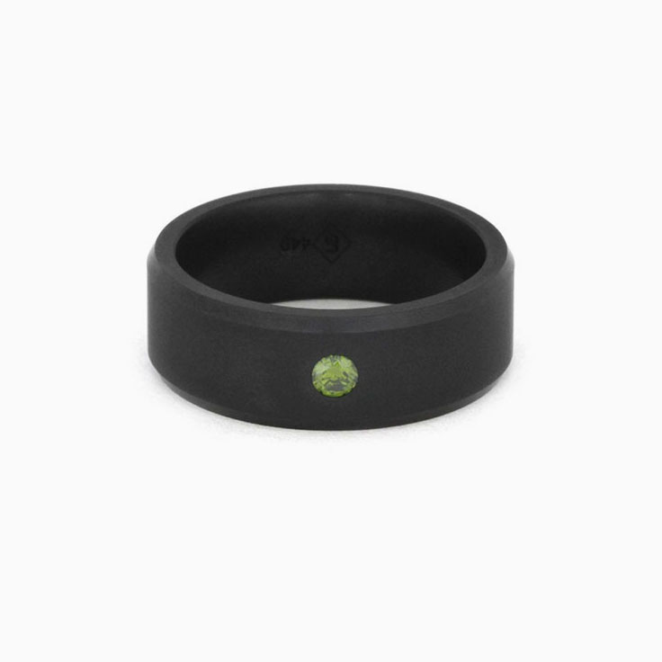 Elysium Ring with Green diamond