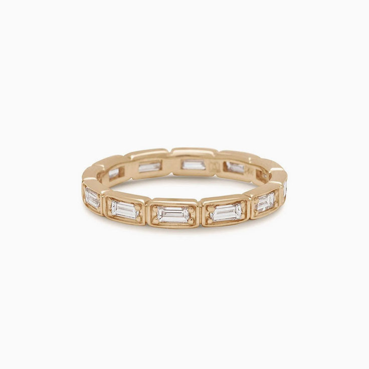Baguette cut wedding Band