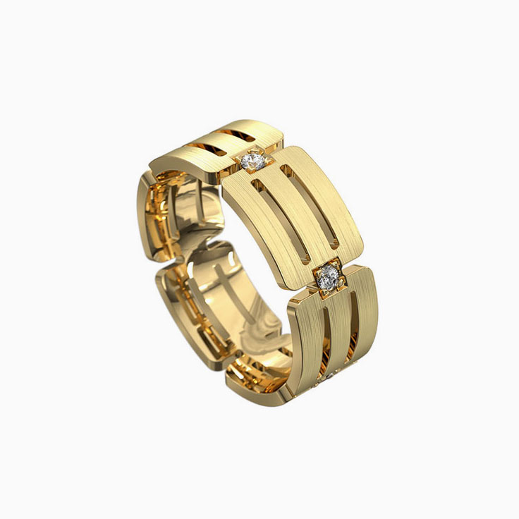 Double grooved ring 7063
