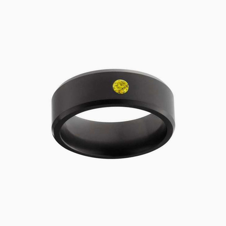 Elysium ring with yellow diamond