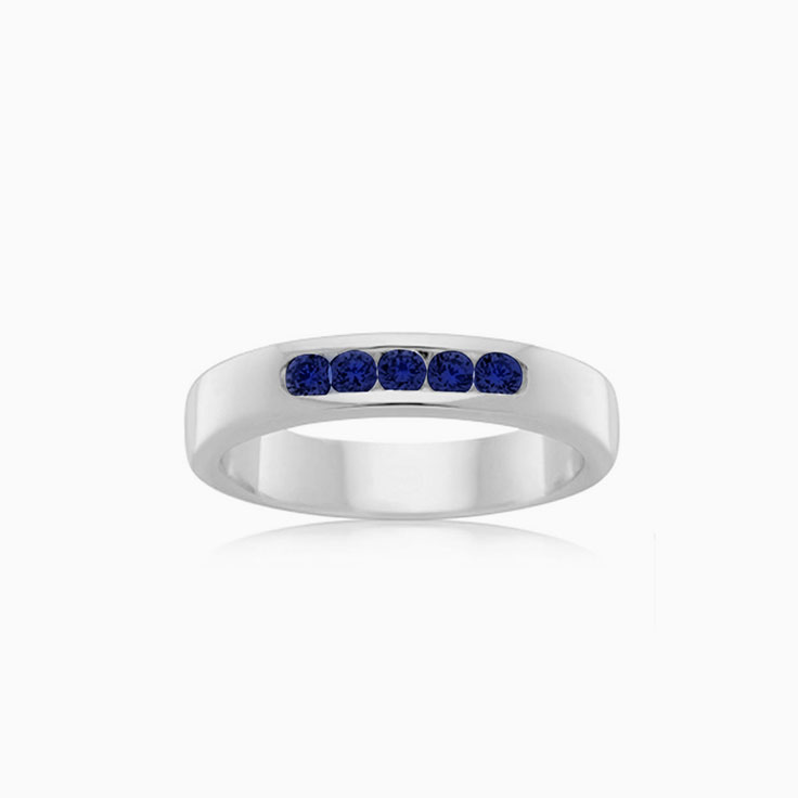 Sapphire channel set band