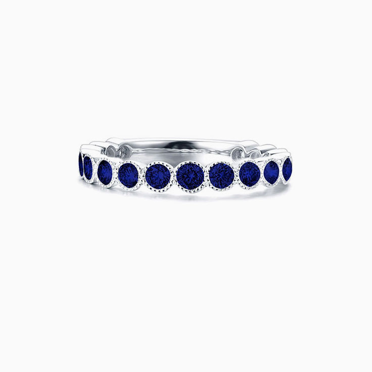 Bezel Stack sapphire ring