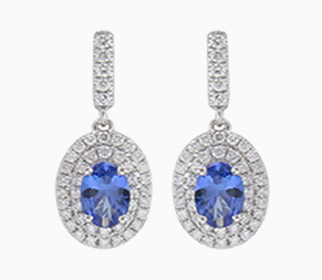 Tanzanite drop earrings