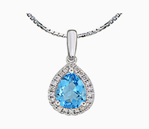 Pear cut Topaz pendant