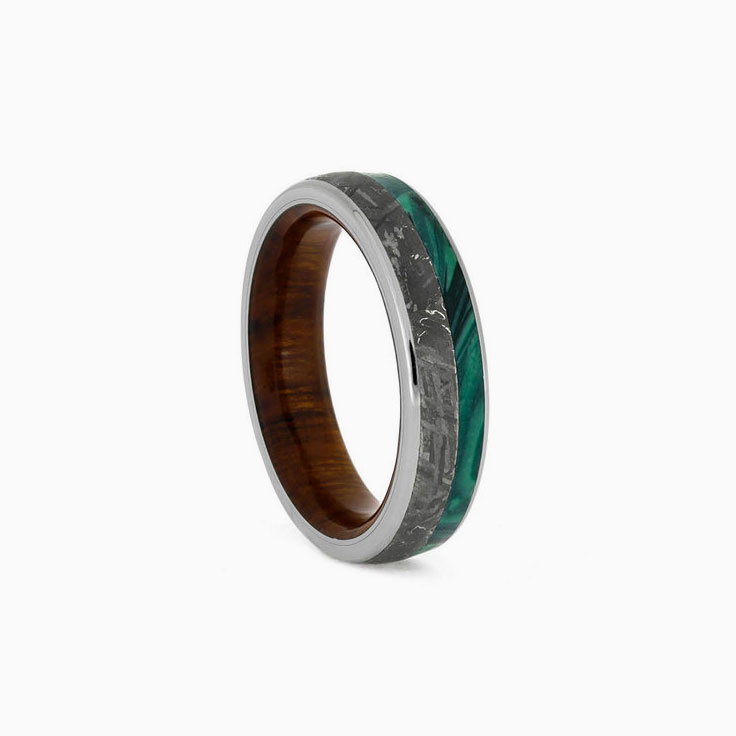 Meteorite Ironwood Sleeve and Malachite