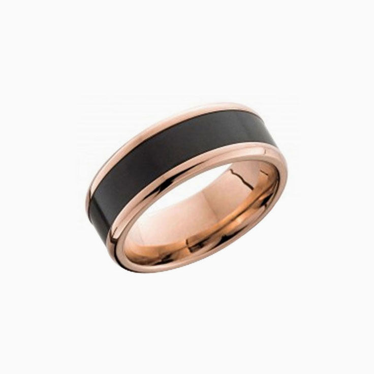 Mens Gold Inlay Elysium Band