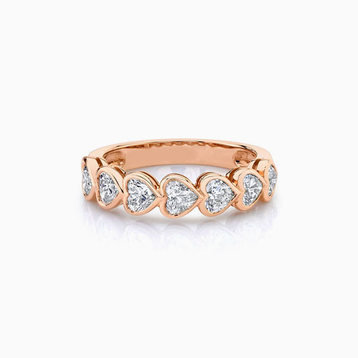 Heart diamond band