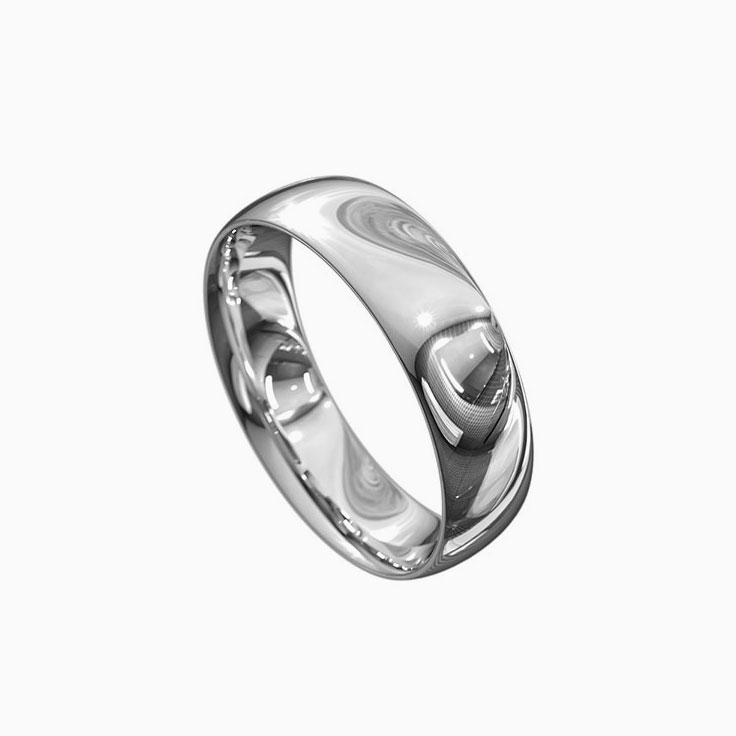 Mens Classic Polished Ring