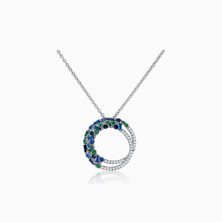 Sapphire And Emerald Necklace