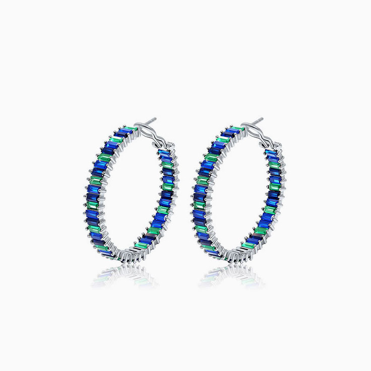 Topaz Gold Hoops