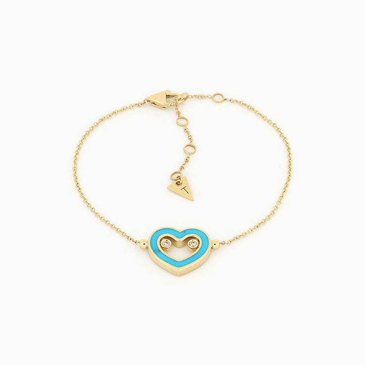 Turquoise and Diamond Bracelet