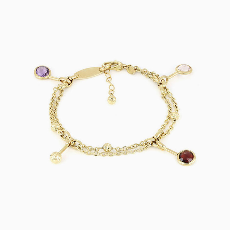 Gemstone Bracelet With Pendant