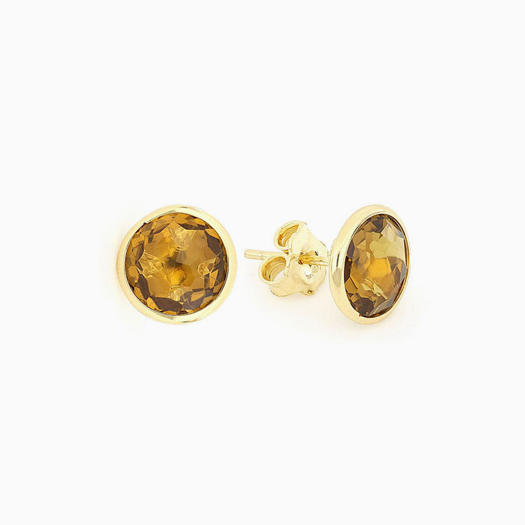 Brown Whiskey Studs