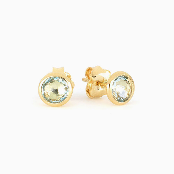 Luna Earrings With Blue Topaz