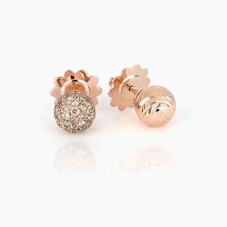 Rose Gold And Diamond Studs