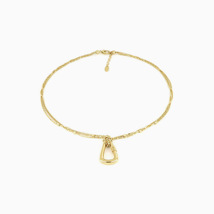 Triangular Gold Necklace