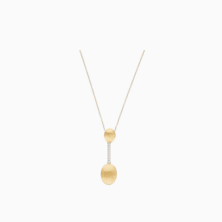 Diamond Dumbbell Pendant Necklace