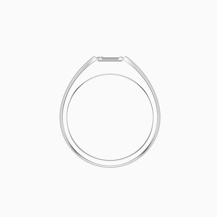 Emerald Cut Mens Engagement Ring