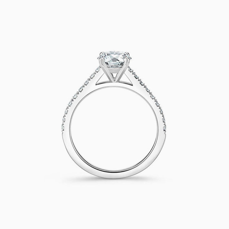 Classic Pave Diamond Engagement Ring