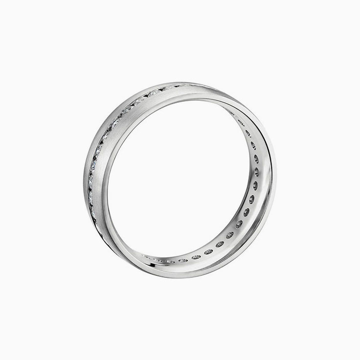 Channel Set Diamond Engagement Eternity Band