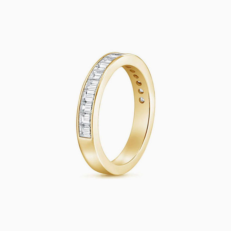 Channel Set Baguette Diamond Engagement Ring