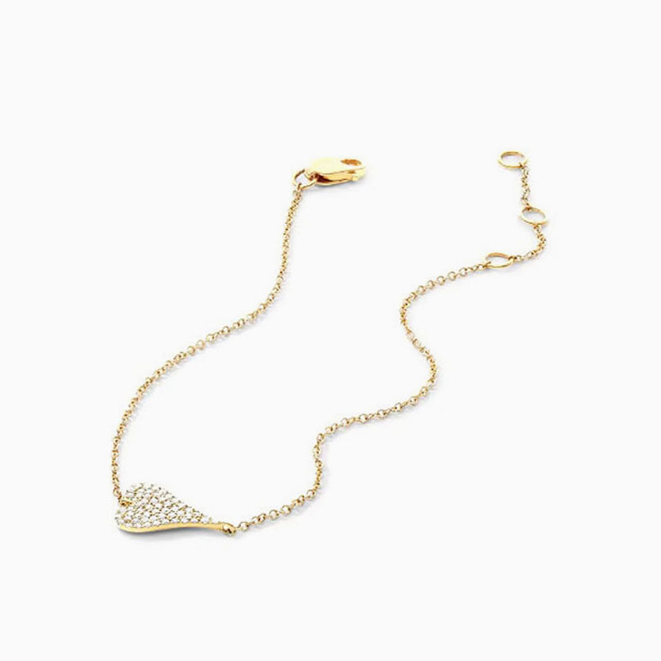 Diamond Heart Chain Bracelet