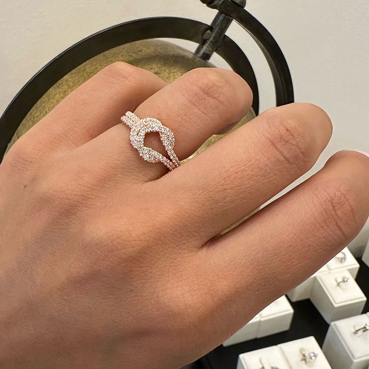 Classic Diamond Knot Ring