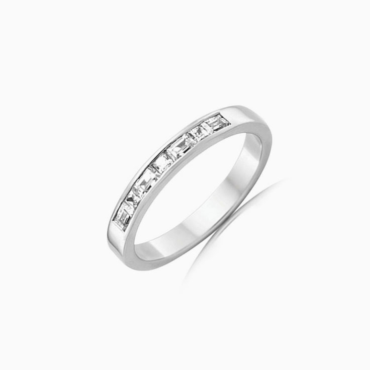 Baguette And Princess Cut Lab Diamond Ring