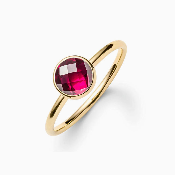 Bezel Set Ruby Ring
