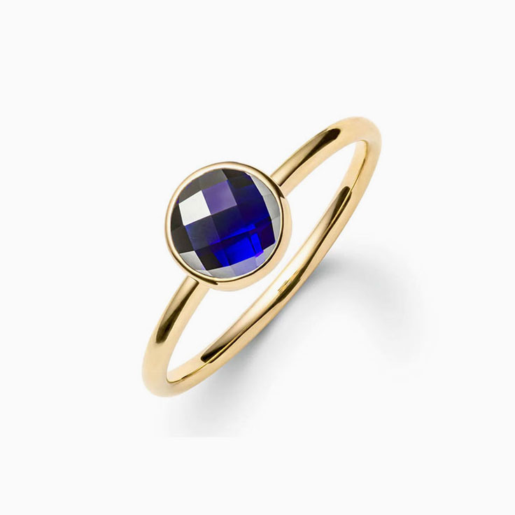 Bezel Set Sapphire Ring