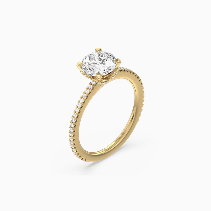 Full Eternity Lab Diamond Engagement Ring