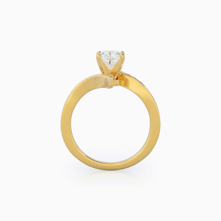 Classic Womens Lab Diamond Engagement Ring
