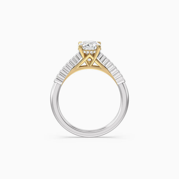 Cathedral Oval Engagement Ring