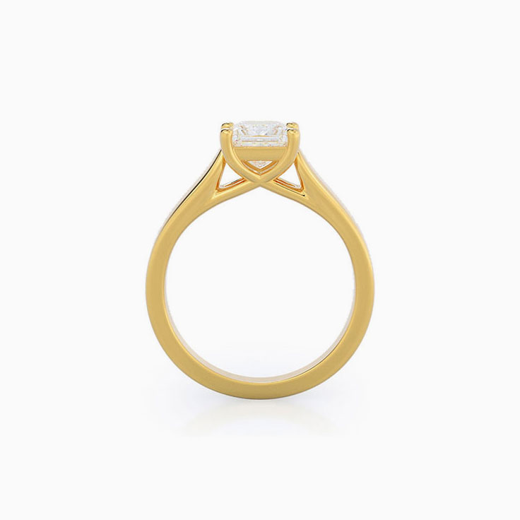 Square diamond engagement ring
