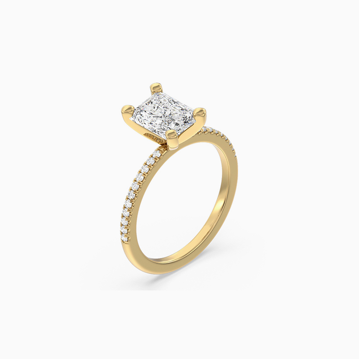 Radiant solitaire Engagement Ring