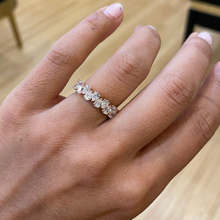 Pear shaped diamond ring