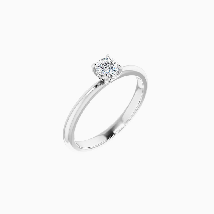 4 prong round engagement ring