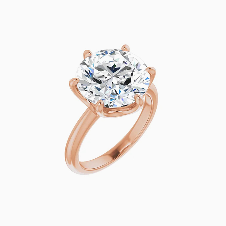 Classic diamond solitaire engagement ring