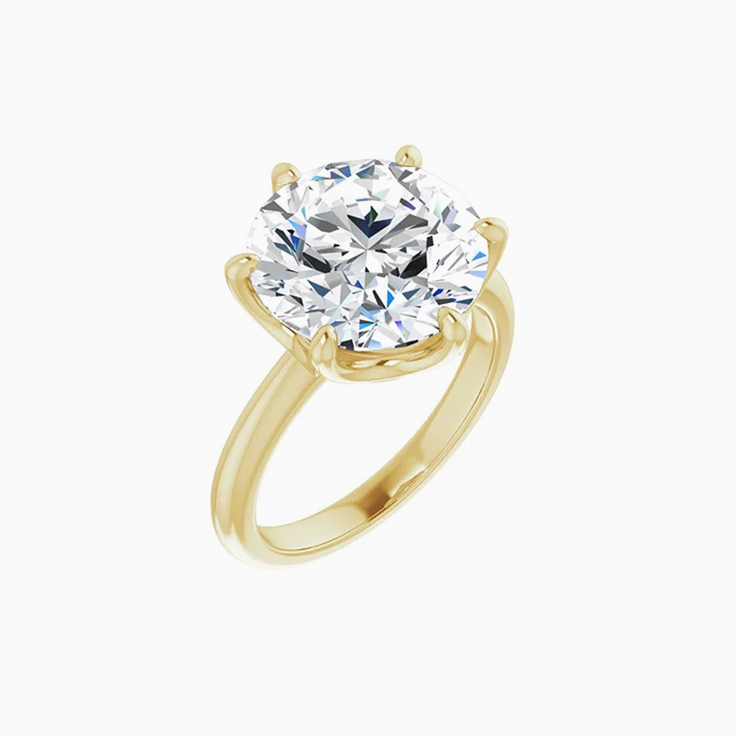Classic diamond solitaire engagement ring