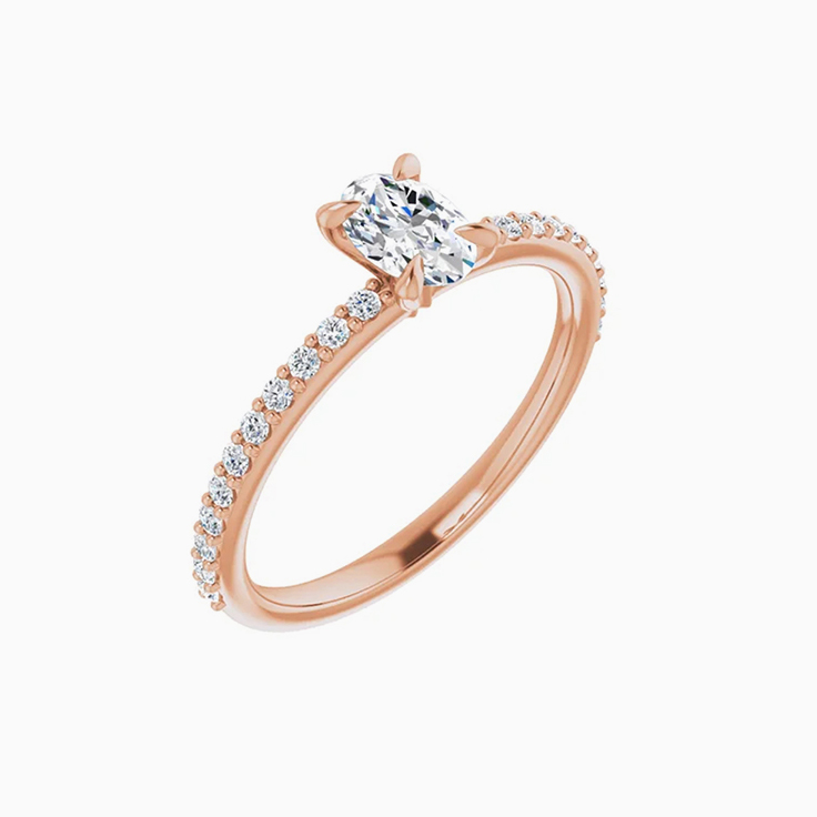 Half carat oval engagement ring