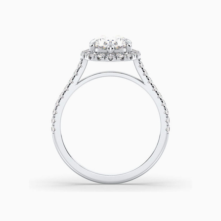 2 carat oval lab diamond engagement ring