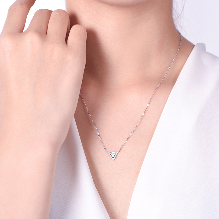 Triangle Diamond Necklace