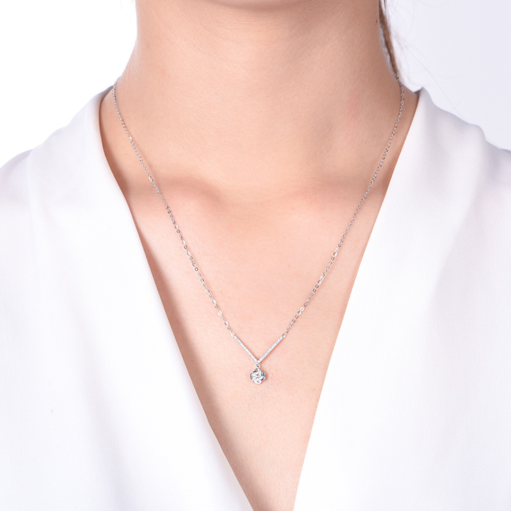 Diamond Flower Necklace