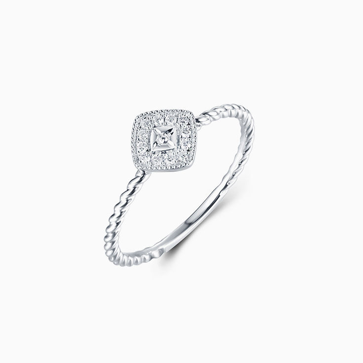 Cushion Cluster Ring