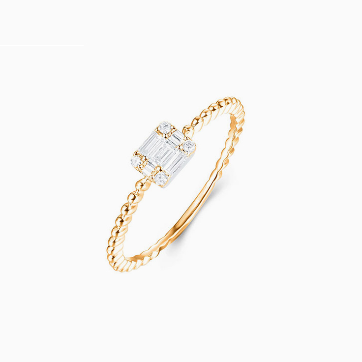 Baguette Diamond Cluster Ring