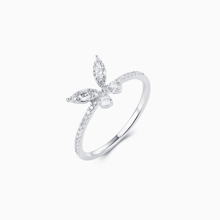 Diamond Butterfly Ring
