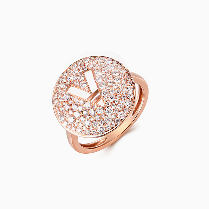 Personalised Diamond Disc Ring