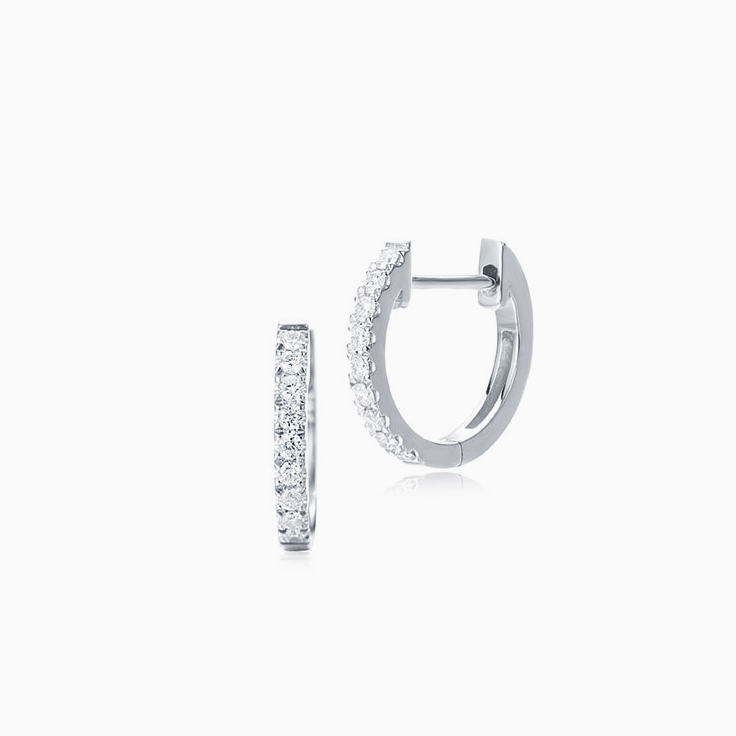 Round Diamond huggies